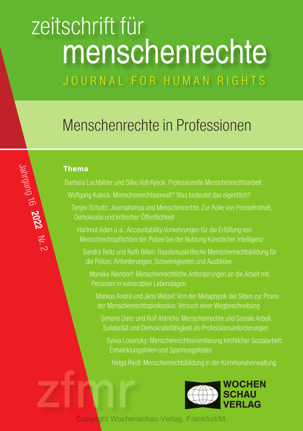 Aden/Schönrock/John/Tahraoui/Kleemann (2022): Accountability-Vorkehrungen für die Erfüllung von Menschenrechtspflichten der Polizei bei der Nutzung Künstlicher Intelligenz